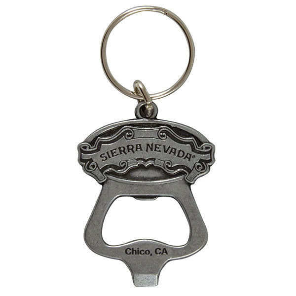 2 Sided Bottle Opener Pewter Key Tag
